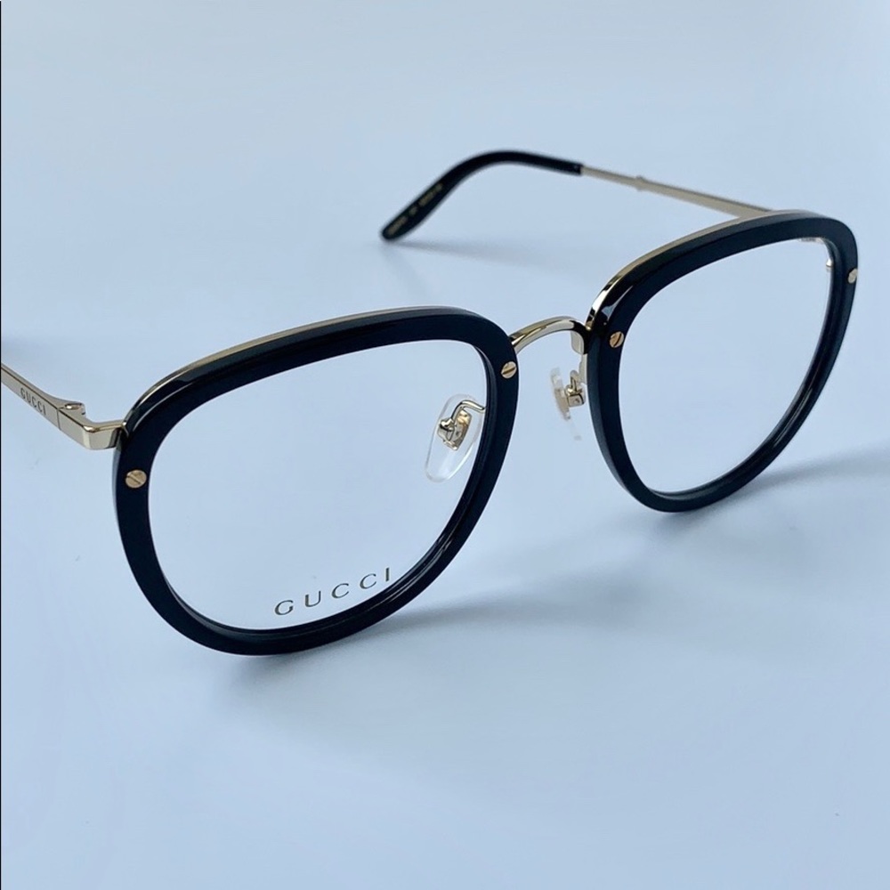 Gucci Unisex Eyeglasses GG0675O 001 Black/Gold - Picture 5 of 7